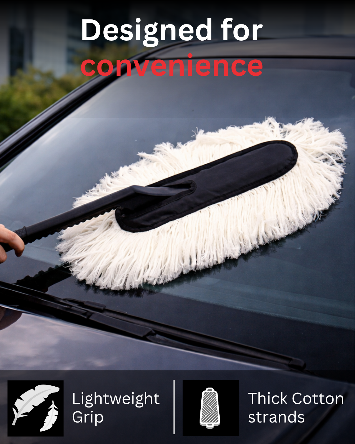 PRIOR One swipe Car Duster (with wax coated strands)