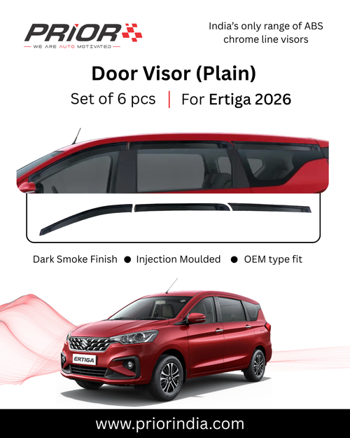 Plain Door Visor for Suzuki Ertiga (2025 onwards) | set of 6 pcs