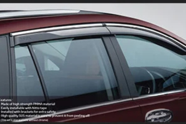 ABS chromeline Door visor for Toyota Innova Crysta | set of 6 pcs