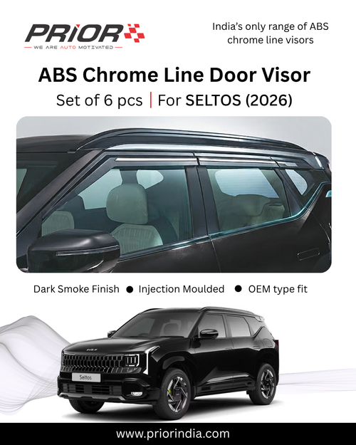 Chromeline Door Visor for KIA SELTOS (2026 onwards) | set of 6 pcs