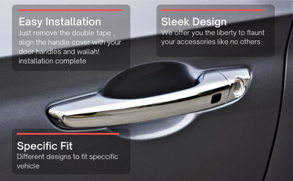 Piano Black Handle Cover for Thar Roxx | Set of 5 pcs