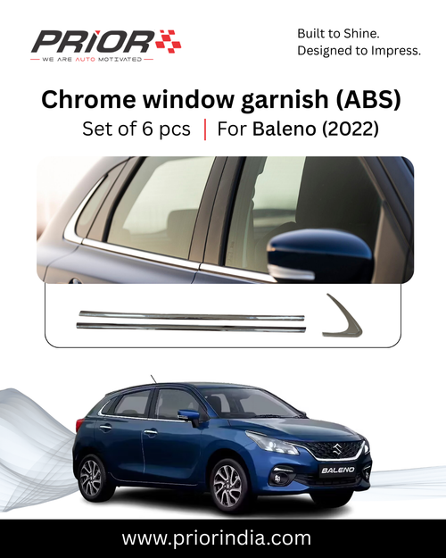 Chrome Window garnish (ABS) for Baleno 2022 | set of 6 pcs