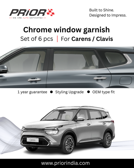 Chrome Window garnish (ABS) for Kia Carens | set of 6 pcs