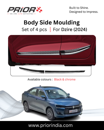 Body side moulding for Suzuki Dzire 2024 | set of 4 pcs