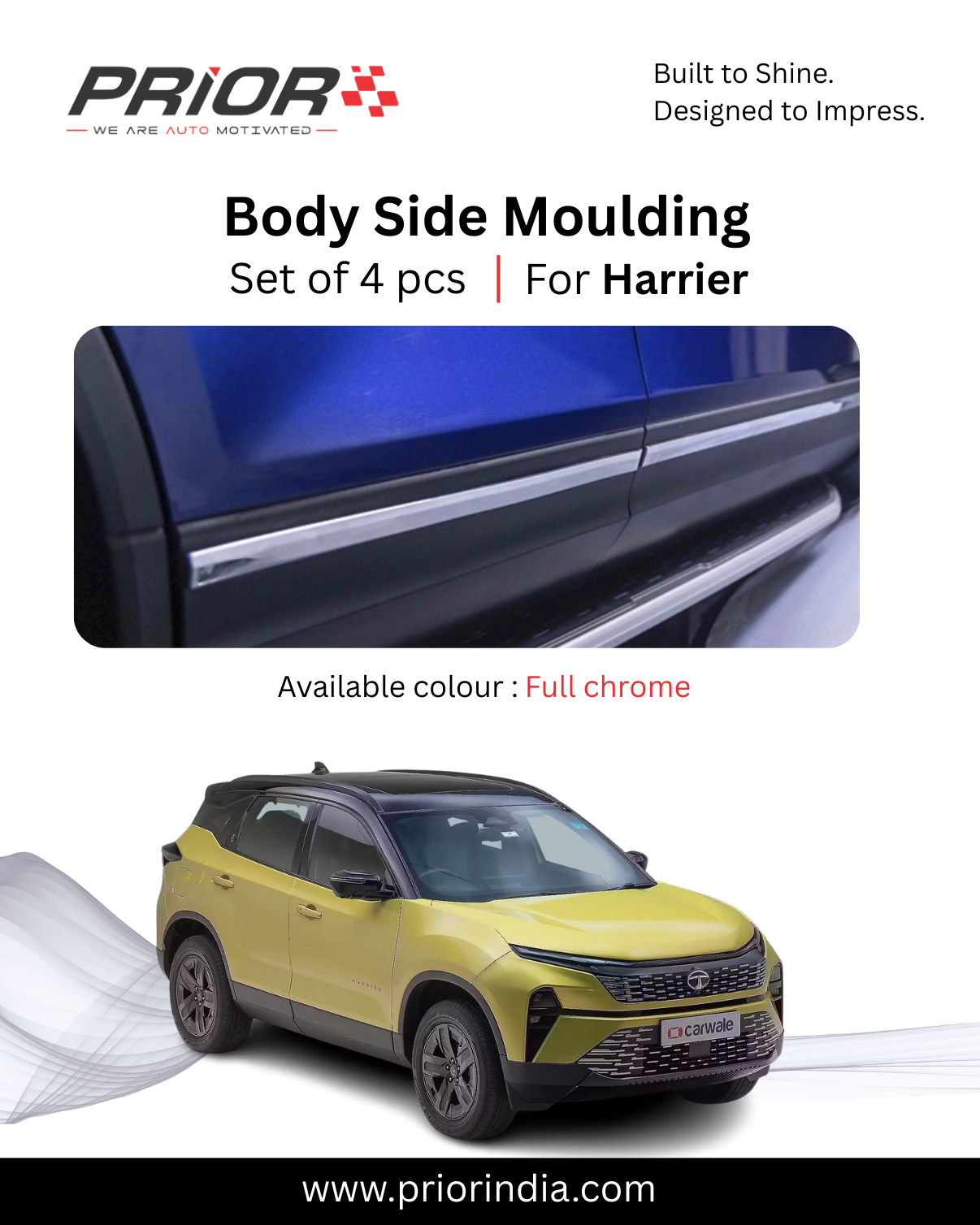 Body side moulding for Tata Harrier | set of 4 pcs