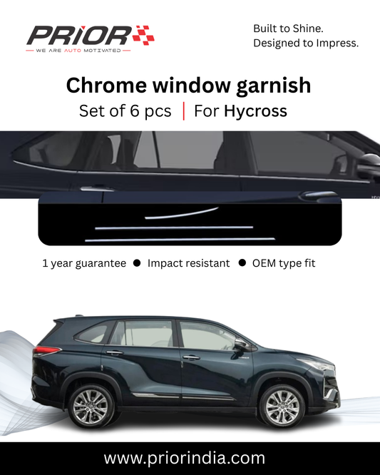 Chrome Window garnish (ABS) for Toyota Innova Hycross | set of 6 pcs