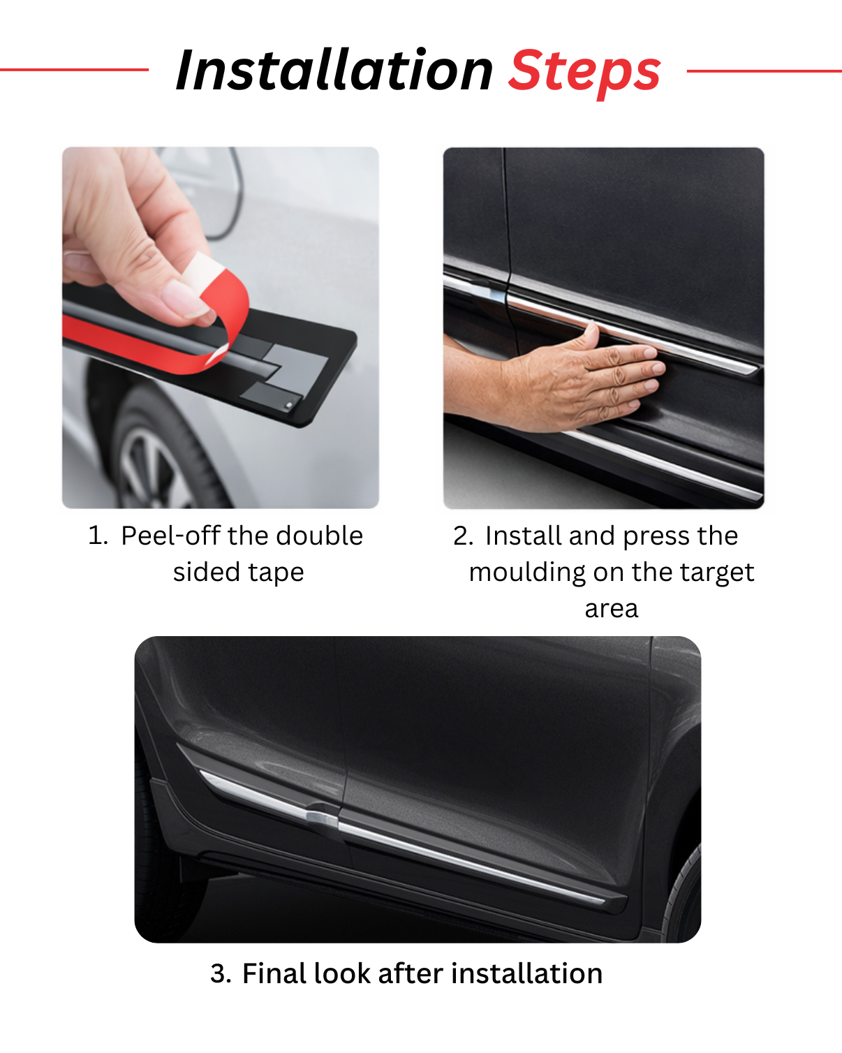 Body side moulding for Hyundai Venue 2025 onwards | set of 4 pcs