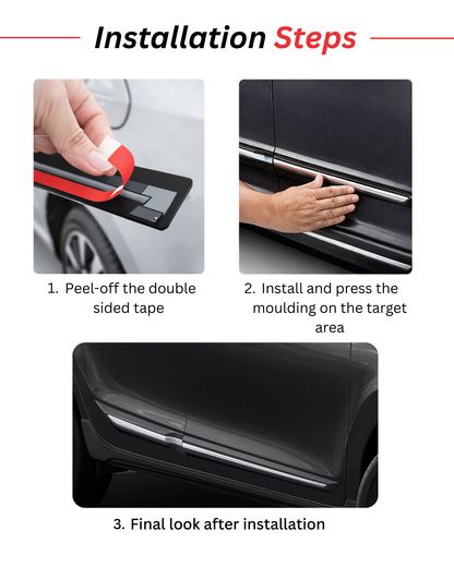 Body side moulding for Suzuki Grand Vitara | set of 4 pcs