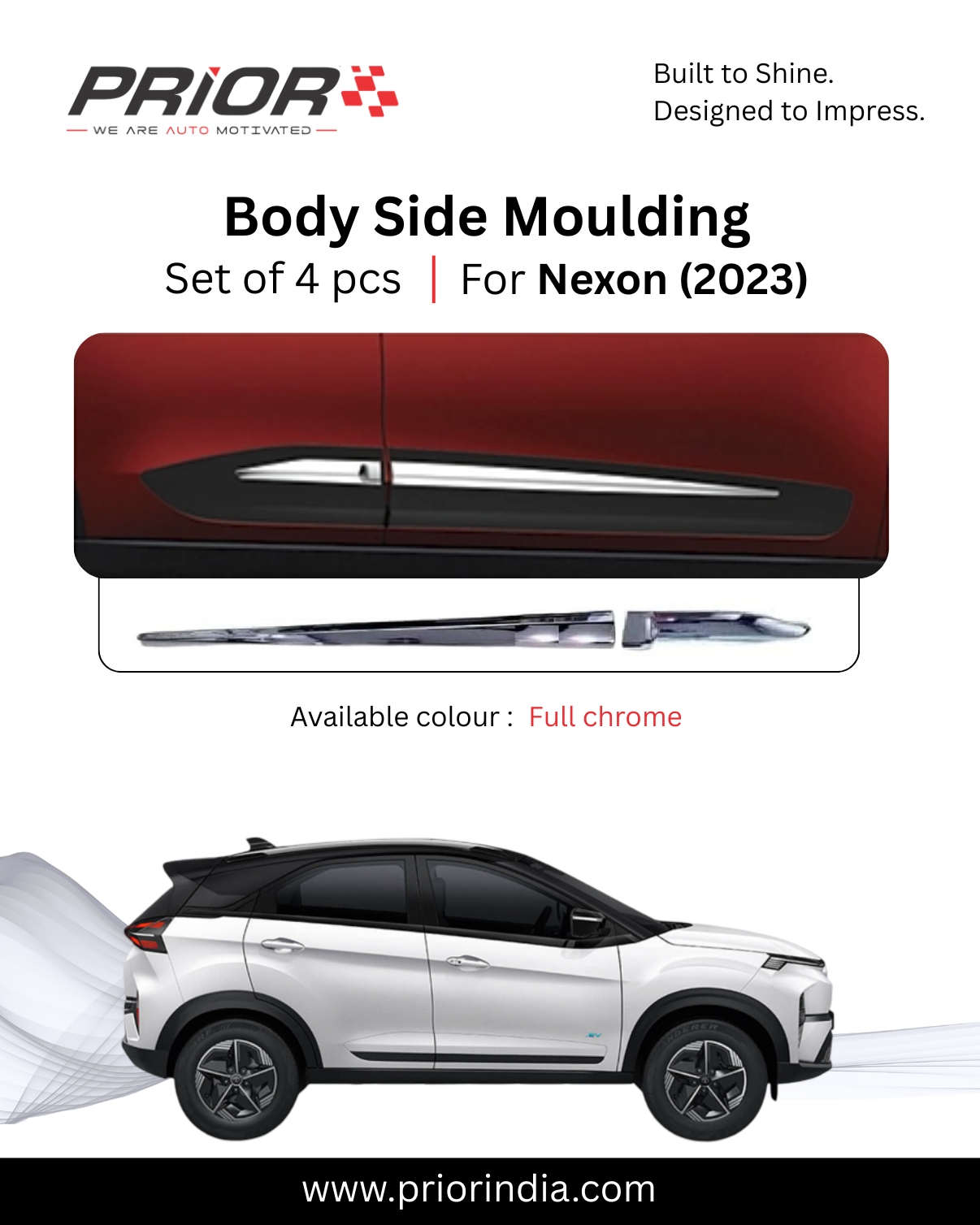Body side moulding for Tata Nexon | set of 4 pcs