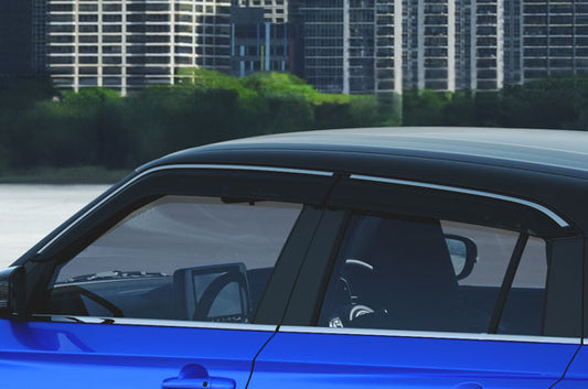 ABS chromeline door visor for Maruti Suzuki Swift 2024 | Set of 4 pcs