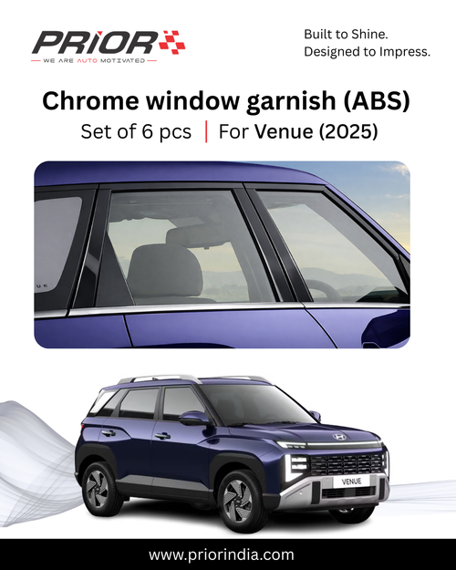 Chrome Window garnish (ABS) for Hyundai Venue (2025) | set of 6 pcs
