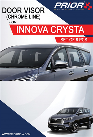ABS chrome line door visor for INNOVA CRYSTA | PRIOR AUTO ACCESSORIES