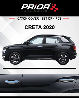 Chrome Catch Cover for Creta (Type-2) 2020-Onwards Model (Set of 4)