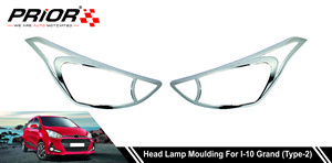 Head Lamp Moulding for i10 Grand (Type-2) 2013-Onwards Model (Set of 2 Pcs.)