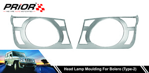 Head Lamp Moulding for Bolero (Type-2) 2010-Onwards Model (Set of 2 Pcs.)