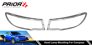 Head Lamp Moulding for Jeep Compass (Type-1) 2017-Onwards Model (Set of 2 Pcs.)