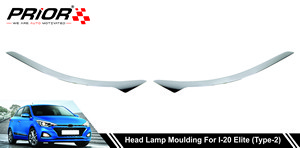 Head Lamp Moulding for i20 Elite (Type-1) 2014-Onwards Model (Set of 2 Pcs.)