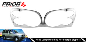 Head Lamp Moulding for Scorpio (Type-1) 2002-2014 Model (Set of 2 Pcs.)