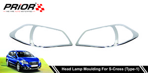 Head Lamp Moulding for S-Cross (Type-2) 2016-Onwards Model (Set of 2 Pcs.)